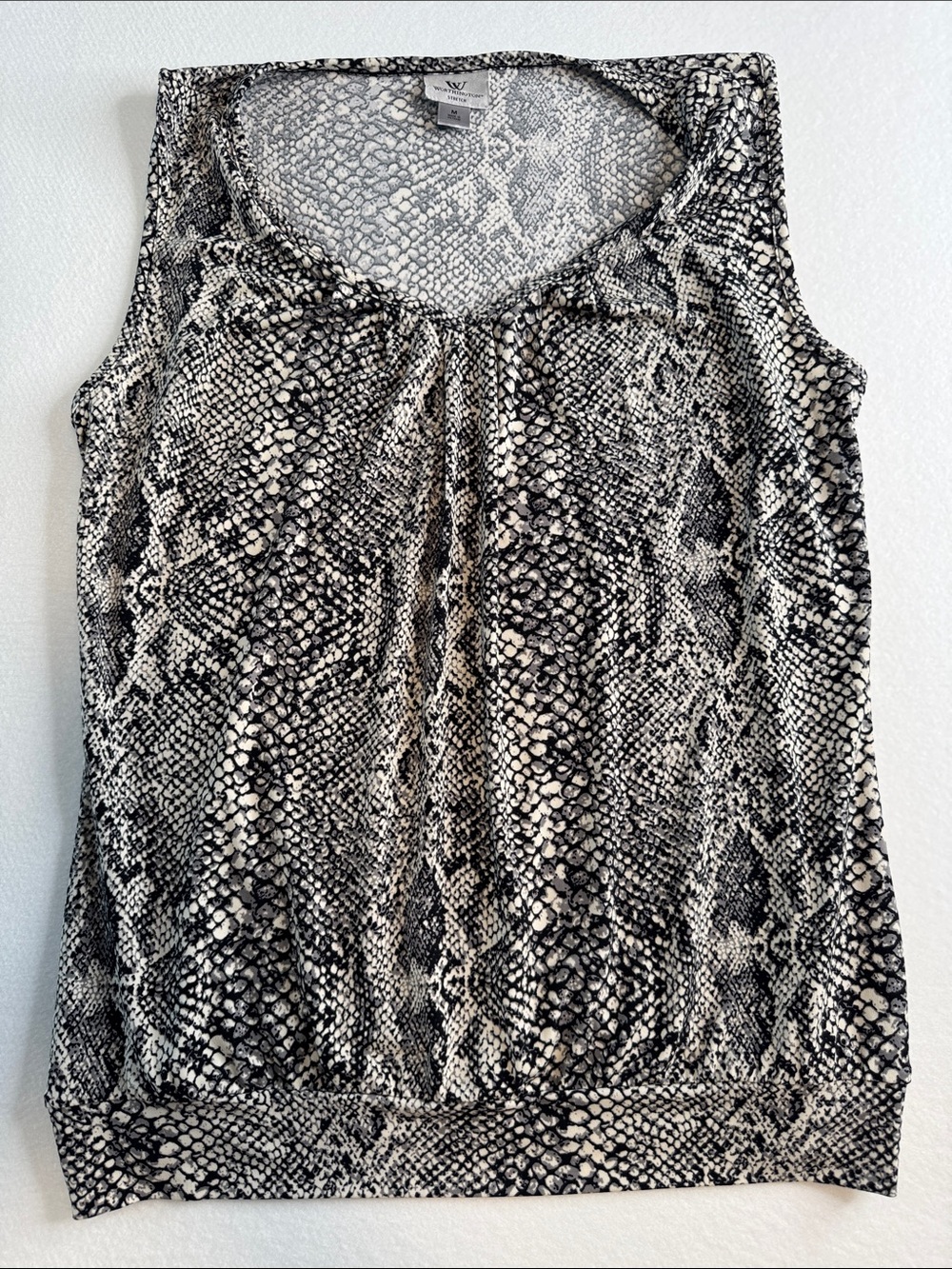 Worthington Snake-Print Sleeveless Tank
